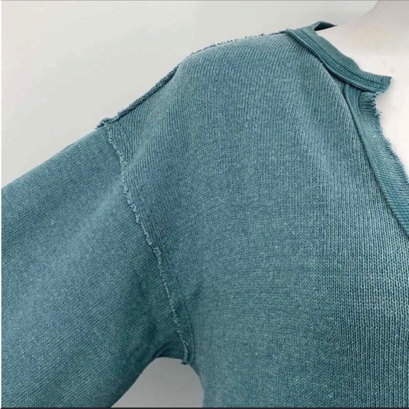 Free People Anyway Long Sleeve Tee In Deep Teal. NWT! Sz XL - Picture 8 of 14